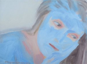 Small blue mask, 2014.